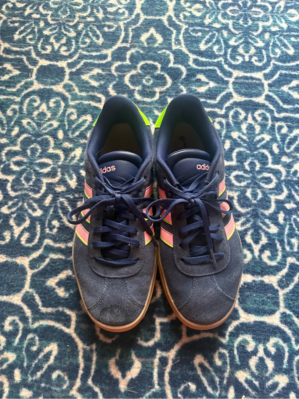 Adidas navy source gazelles size 8